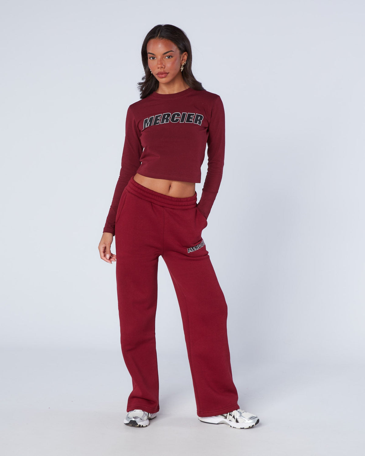 Mercier Women's Maroon Player Baby Tee