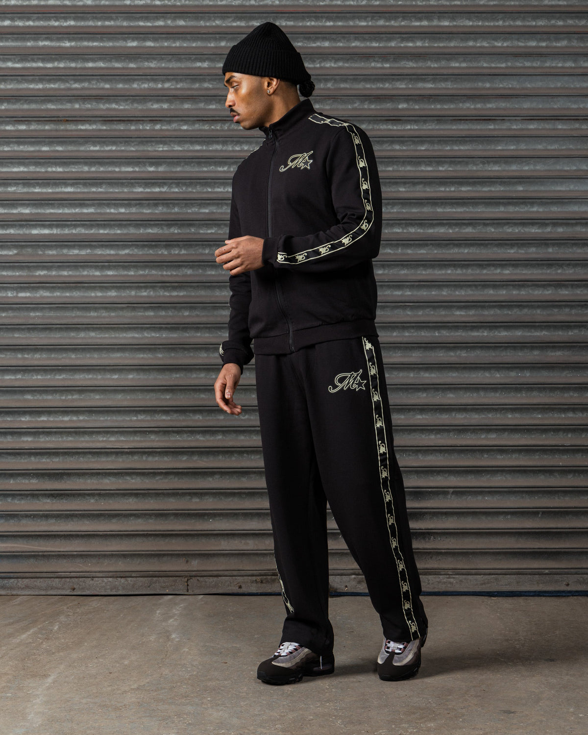 Mercier black Runway track top