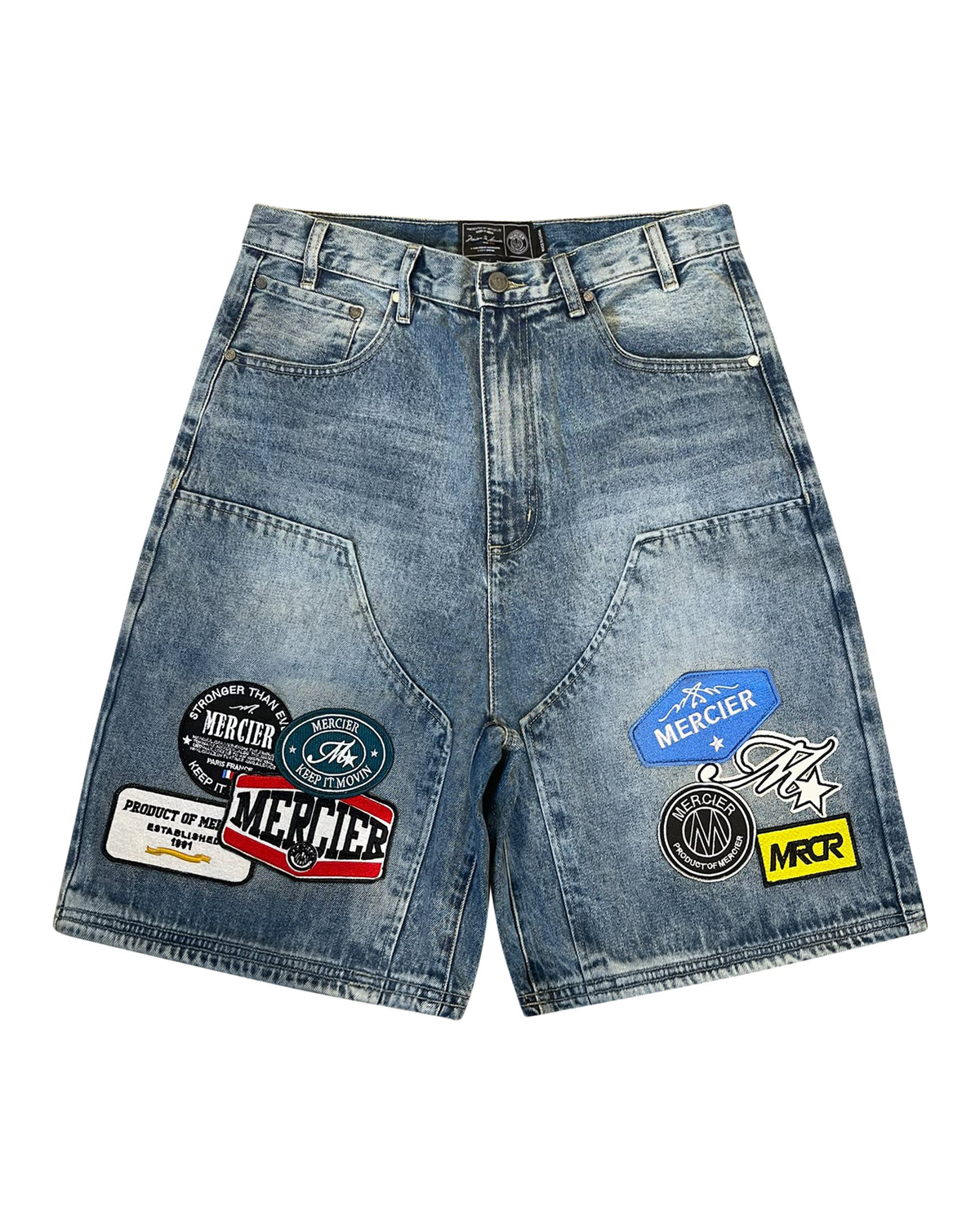 Mercier denim badge jort