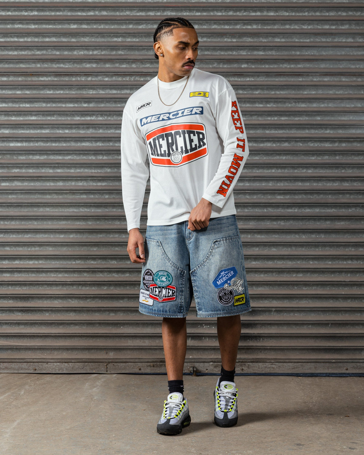 Mercier white Motocross mesh top