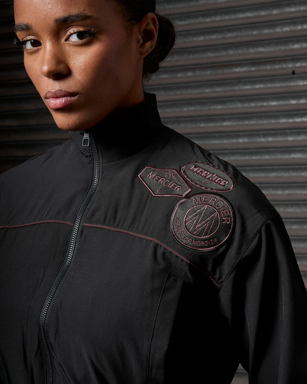 Mercier women's black piping track jacket