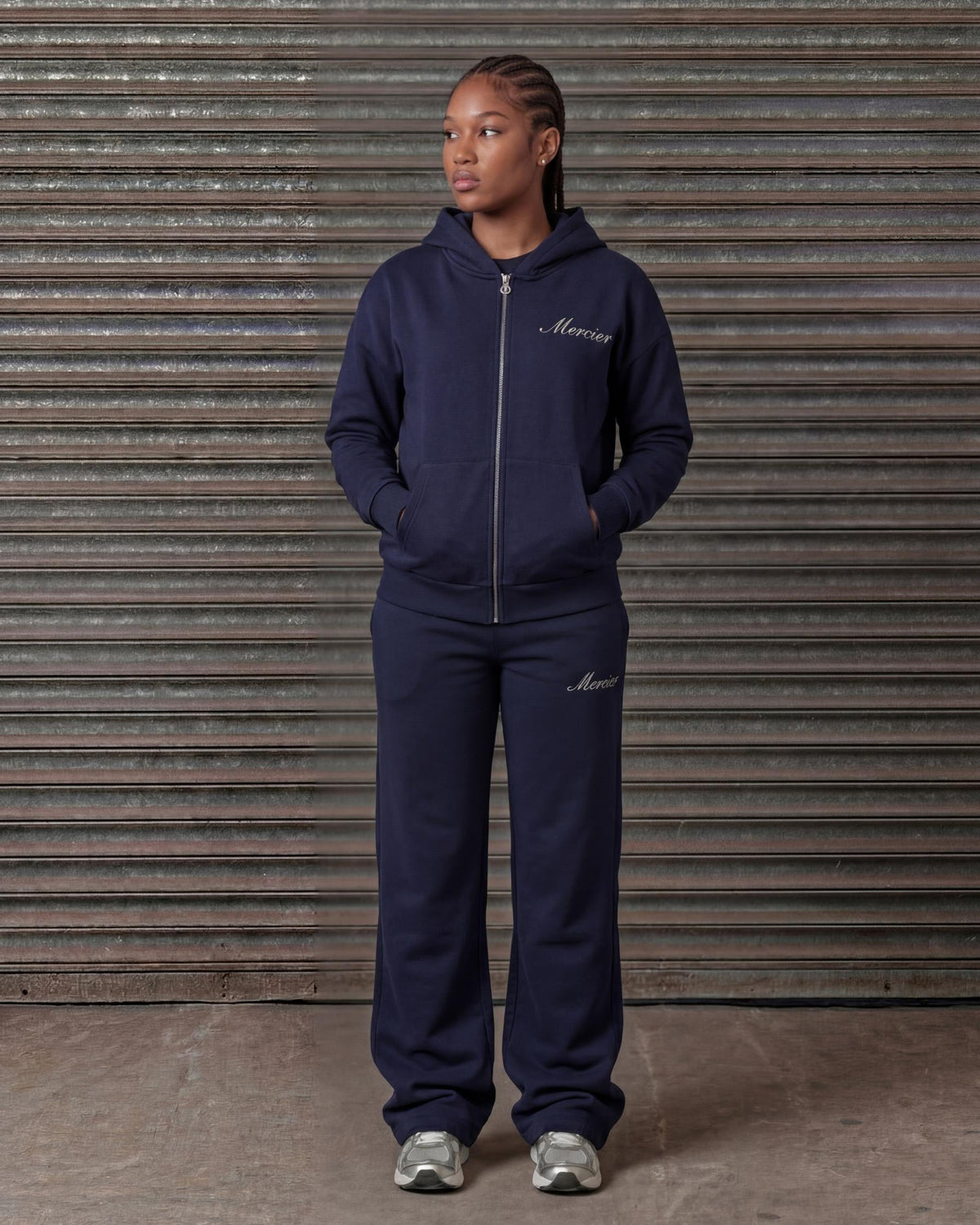 Mercier women's navy silver Authenticity hoodie