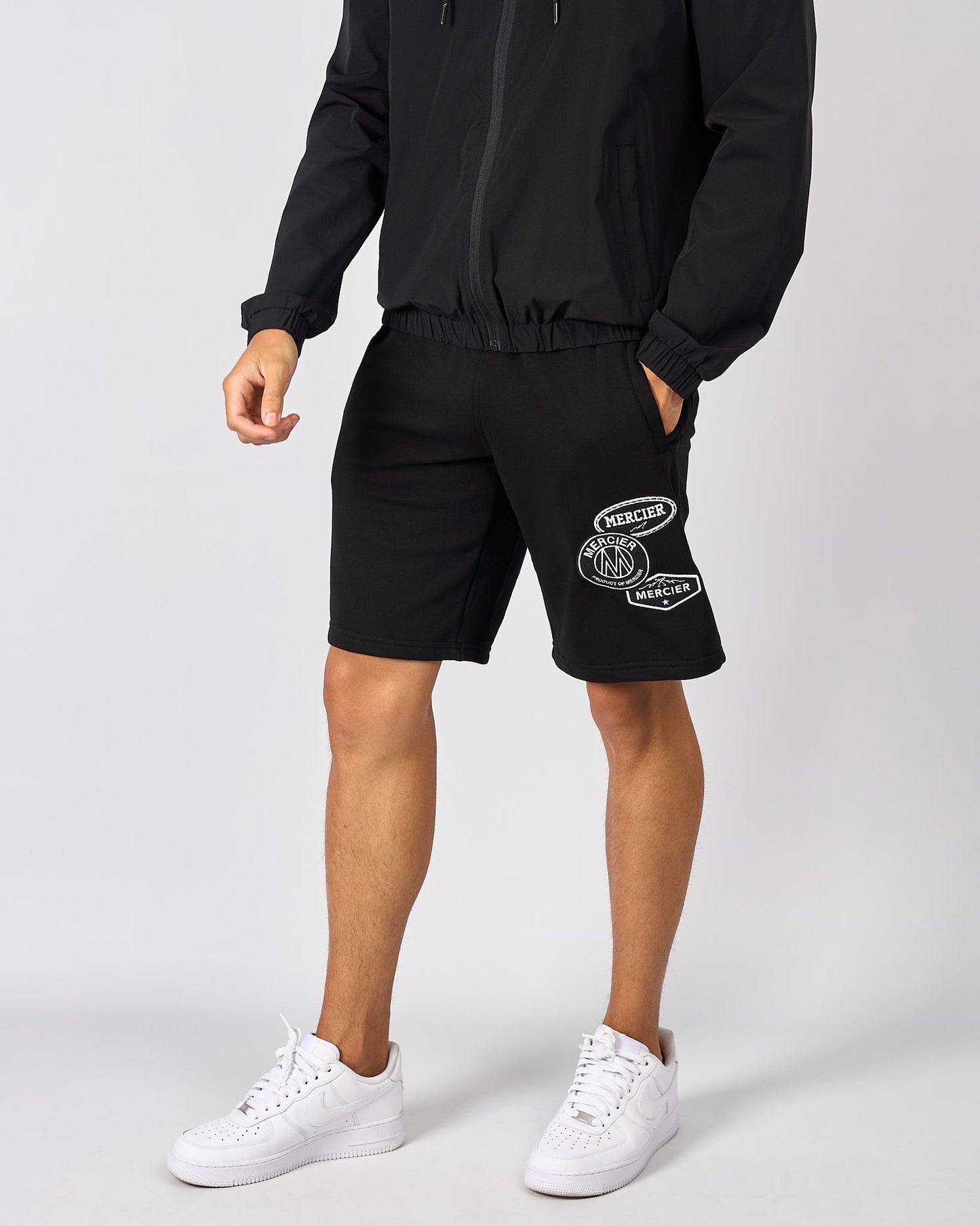 Mono Badge Shorts Black