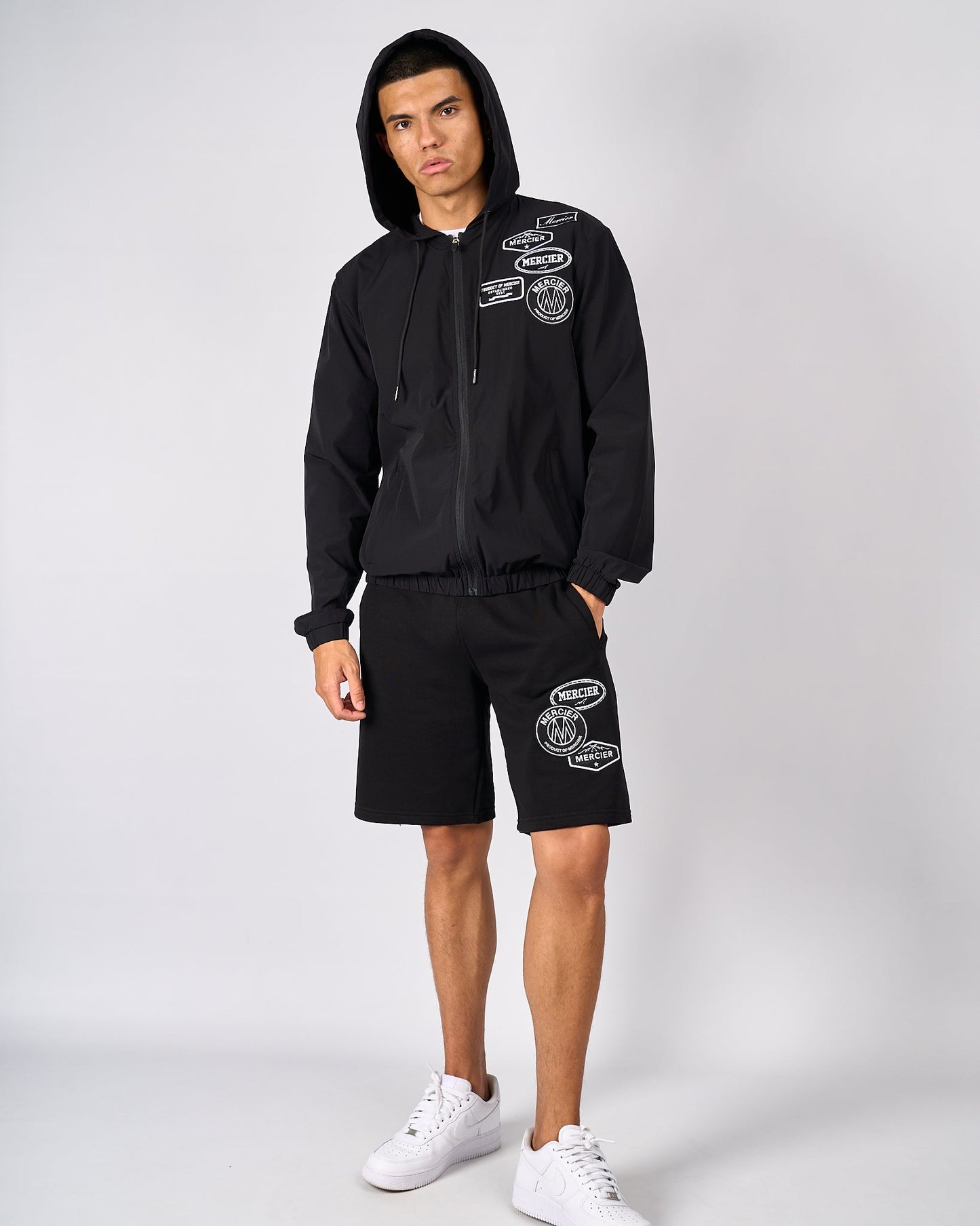 Mono Badge Shorts Black