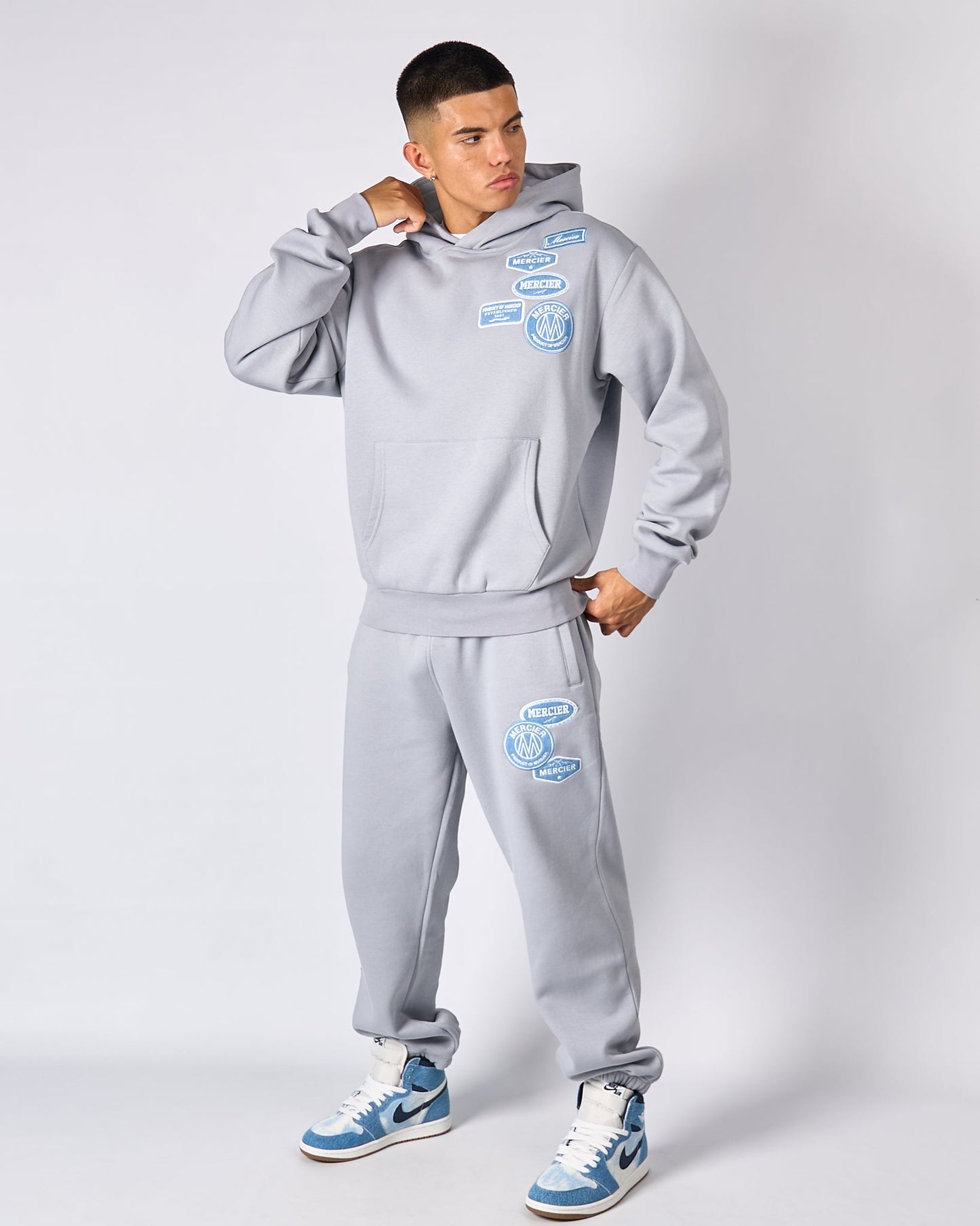 Smoke Grey Denim OG Badge Hoodie