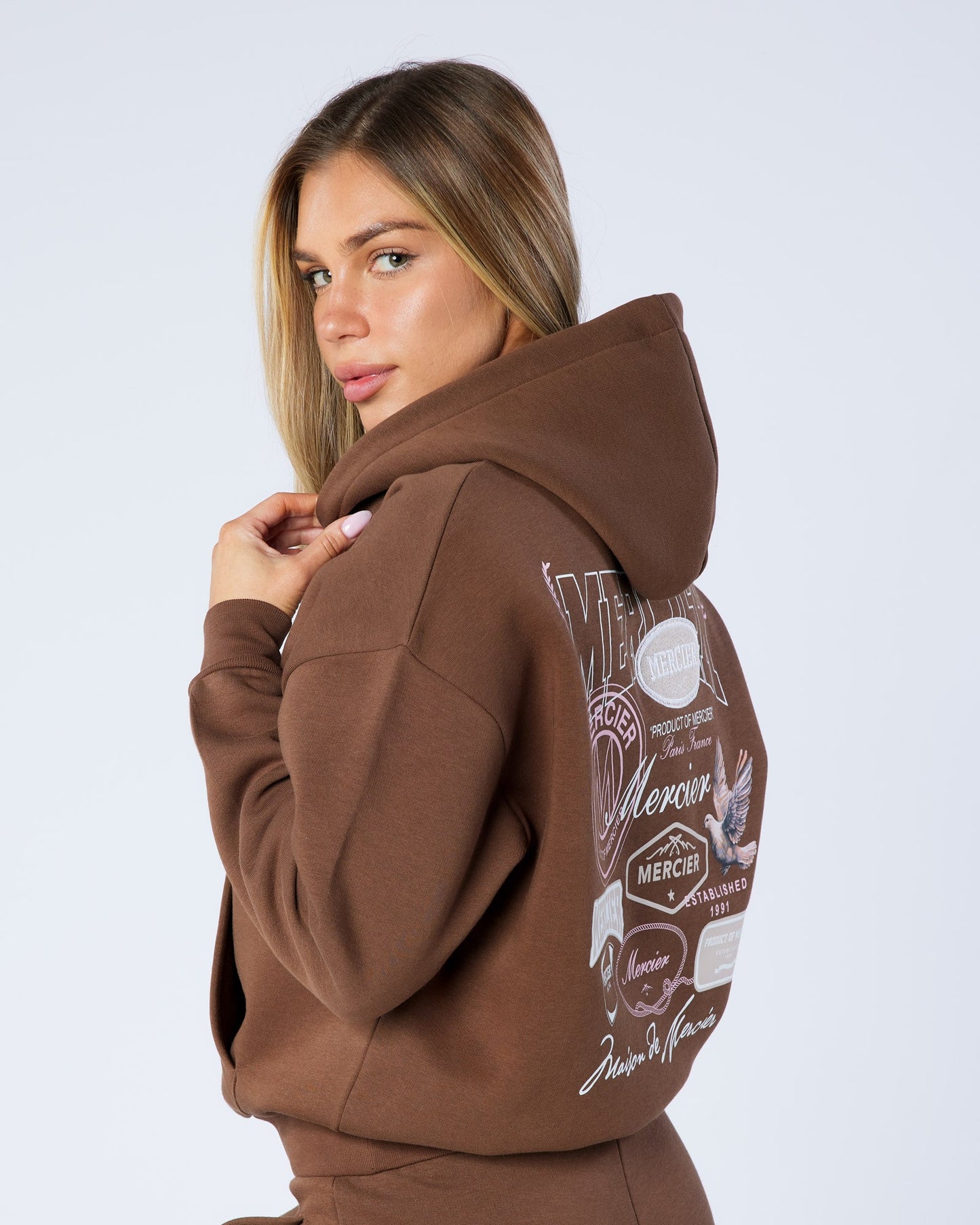 Womens Chocolate Multi Tour Hoodie