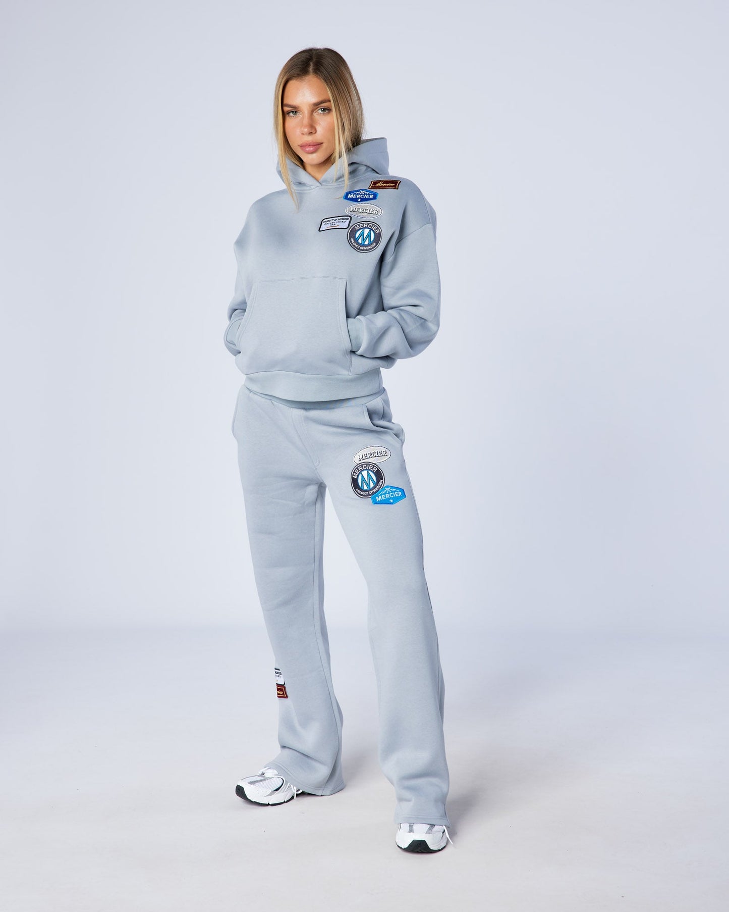 Womens relaxed OG Hoodie blue cloud