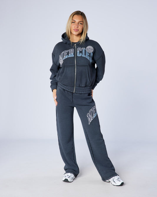 Women's Shatter zip up Washed Black