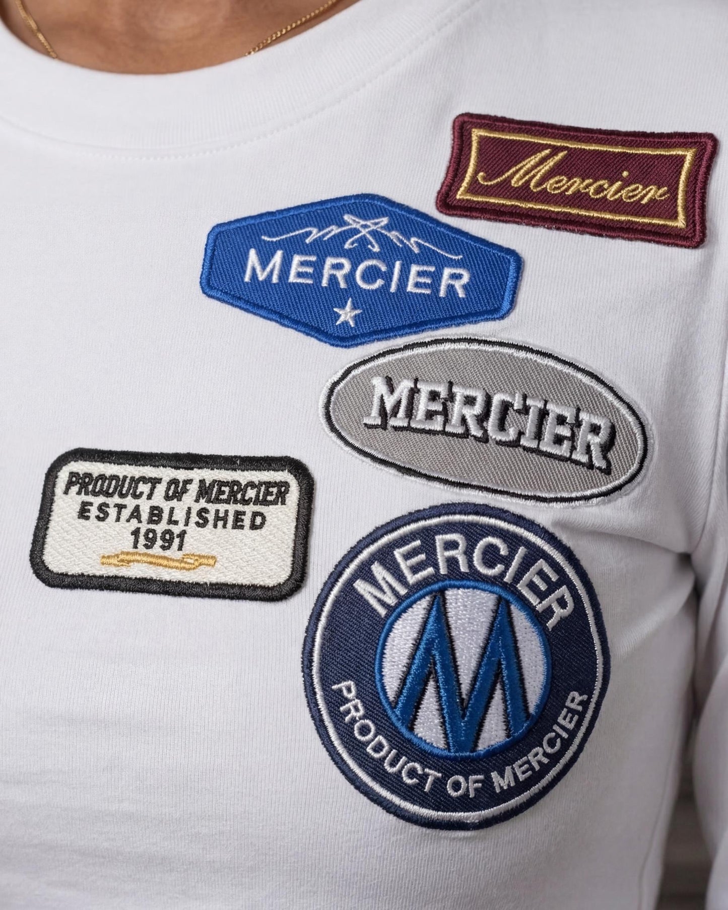 Women's OG Badge LS Fitted Tshirt White
