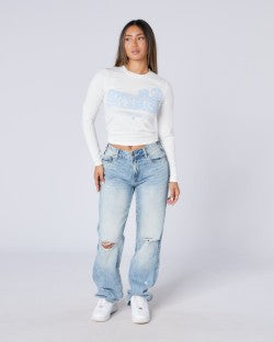 Womens Long Sleeve Fantasy T-shirt White